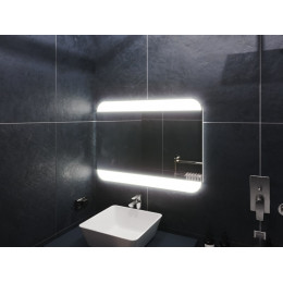 Зеркало с подсветкой для ванной комнаты Вильнос 140х80 см